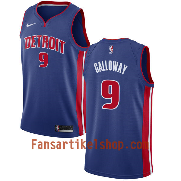 NBA Detroit Pistons Trikot Langston Galloway 9 Nike 2017-18 Blau Swingman - Herren